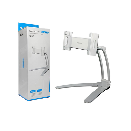 Suporte de Mesa 2 em 1 p/ Ipad Tablet 7" a 11" (LE-065)